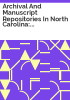 Archival_and_manuscript_repositories_in_North_Carolina